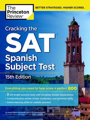 cover image of Cracking the SAT Spanish Subject Test, 1
